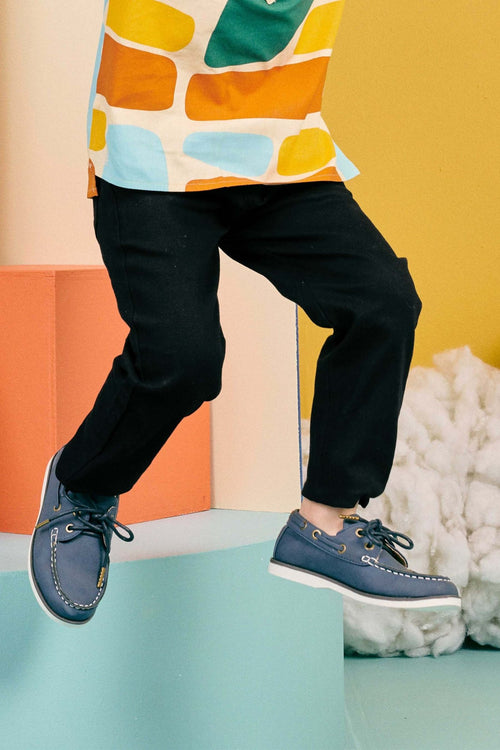 Boy Fitted Pants Black