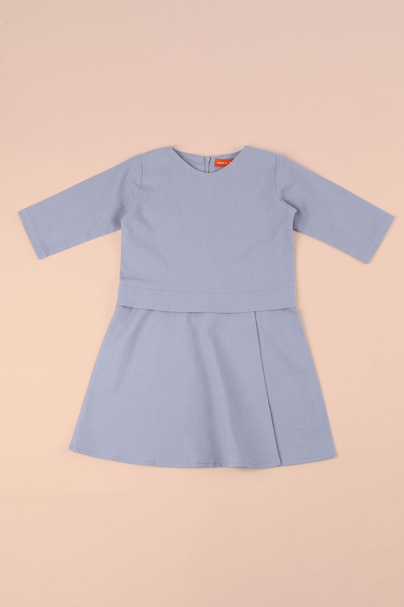 The Arte Baby Baju Kurung Dress Stone Blue - Umbi