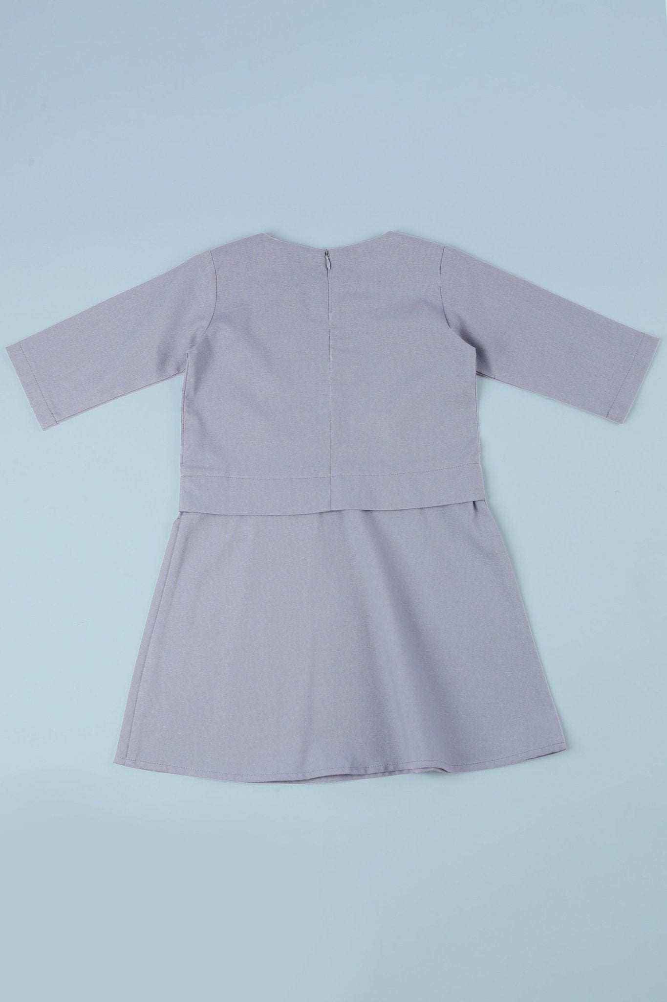 The Arte Baby Baju Kurung Dress Stone Blue - Umbi