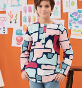The Arte Boy Kurta Top Picasso Print - Umbi