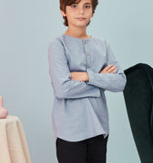 The Arte Boy Kurta Top Stone Blue - Umbi