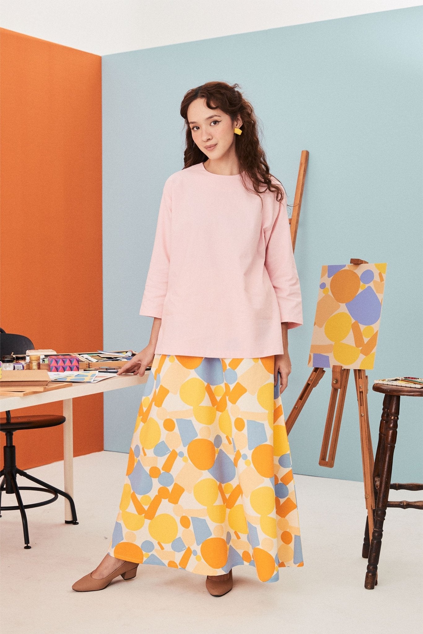 The Arte Women Boxy Blouse Soft Pink - Umbi