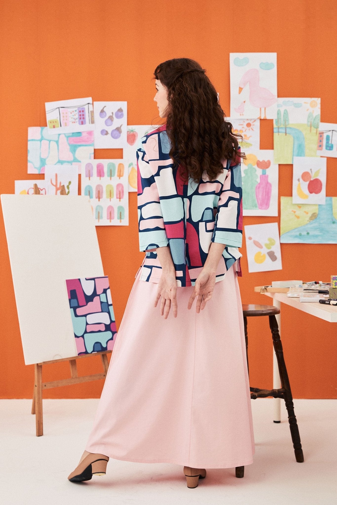 The Arte Women Flare Skirt Soft Pink - Umbi