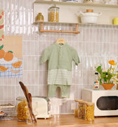 The Breakfast Club Baby Baju Melayu 3 - in - 1 Mint Green - Umbi
