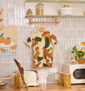 The Breakfast Club Baby Kurung Dress with Scallop Embroidery Nasi Lemak Print (Retro Effect) - Umbi
