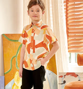 The Breakfast Club Boy Sunday Shirt Marmalade Print - Umbi