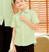 The Breakfast Club Boy Sunday Shirt Pandan Print - Umbi
