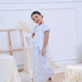 The Canvas Collection Girl Amelia Kurung Set Baby Blue Lace - Umbi