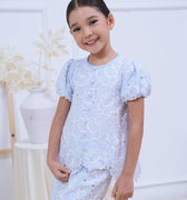 The Canvas Collection Girl Amelia Kurung Set Baby Blue Lace - Umbi