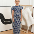The Canvas Collection Girl Amelia Kurung Set Navy Blue Lace - Umbi