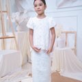 The Canvas Collection Girl Amelia Kurung Set White Lace - Umbi