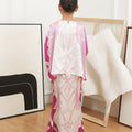 The Canvas Collection Girl Saloma Kaftan Set Barbie Pink Garden Print - Umbi