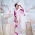 The Canvas Collection Girl Saloma Kaftan Set Barbie Pink Garden Print - Umbi