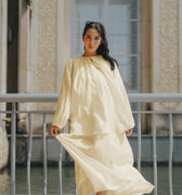 The City Breeze Pt.2 Women Airy Blouse Cream - Umbi