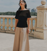 The City Breeze Pt.2 Women Boat Neck Knit Top Dark Grey - Umbi