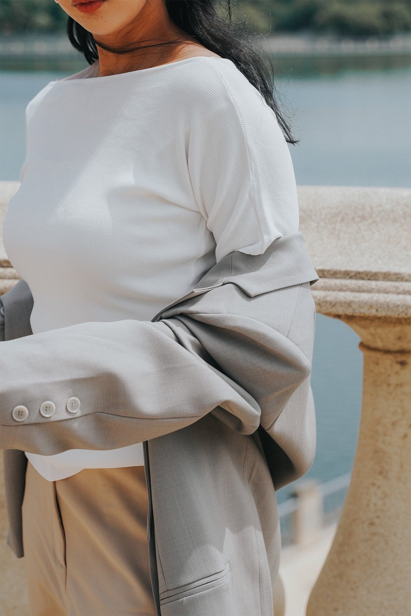 The City Breeze Pt.2 Women Oversized Blazer Grey - Umbi