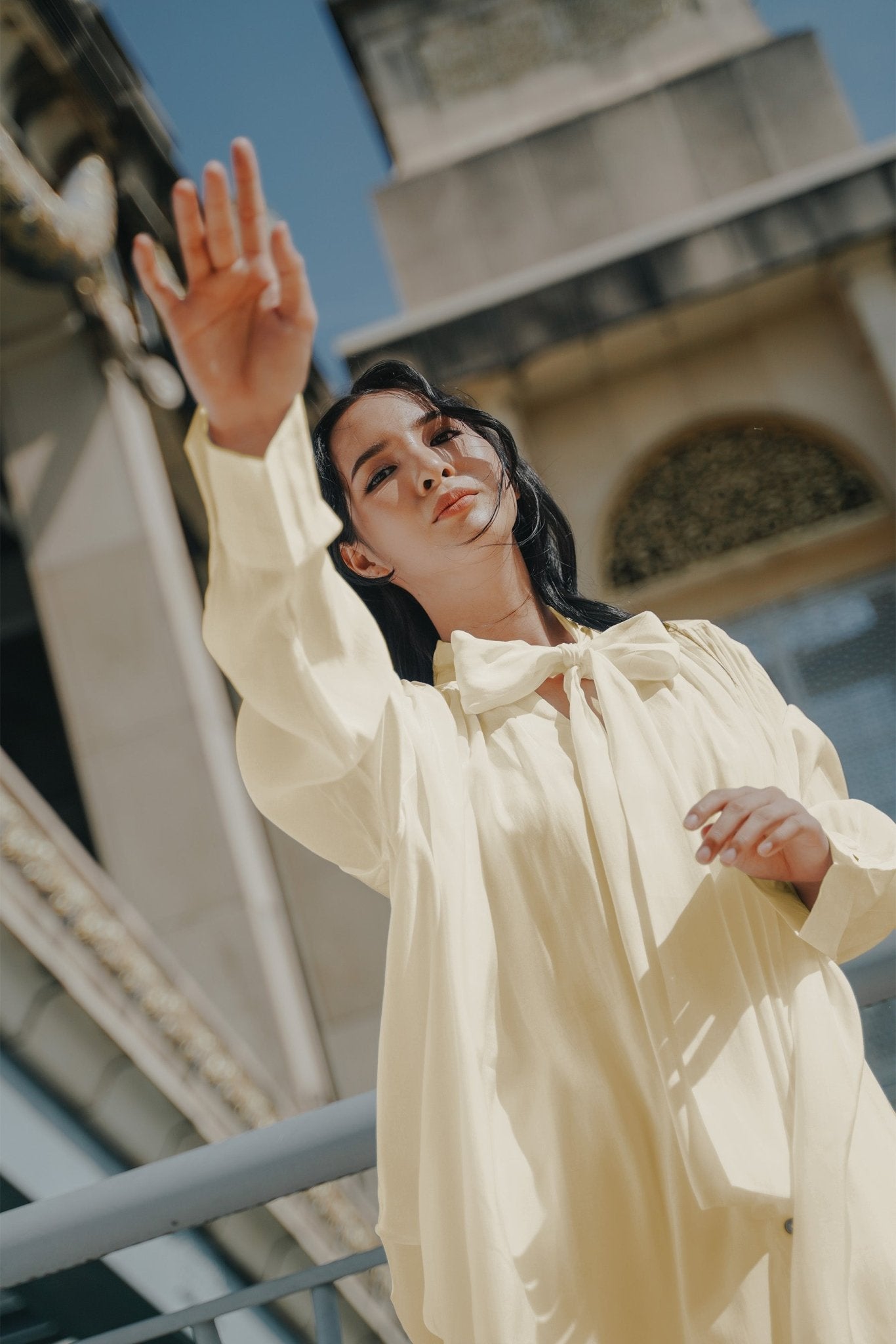 The City Breeze Pt.2 Women Ribbon Blouse Cream - Umbi