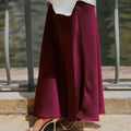 The City Breeze Pt.2 Women Satin Long Skirt Maroon - Umbi