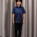 The Huā Collection Boy Holiday Shirt in 韵 Cadence Bamboo Navy - Umbi