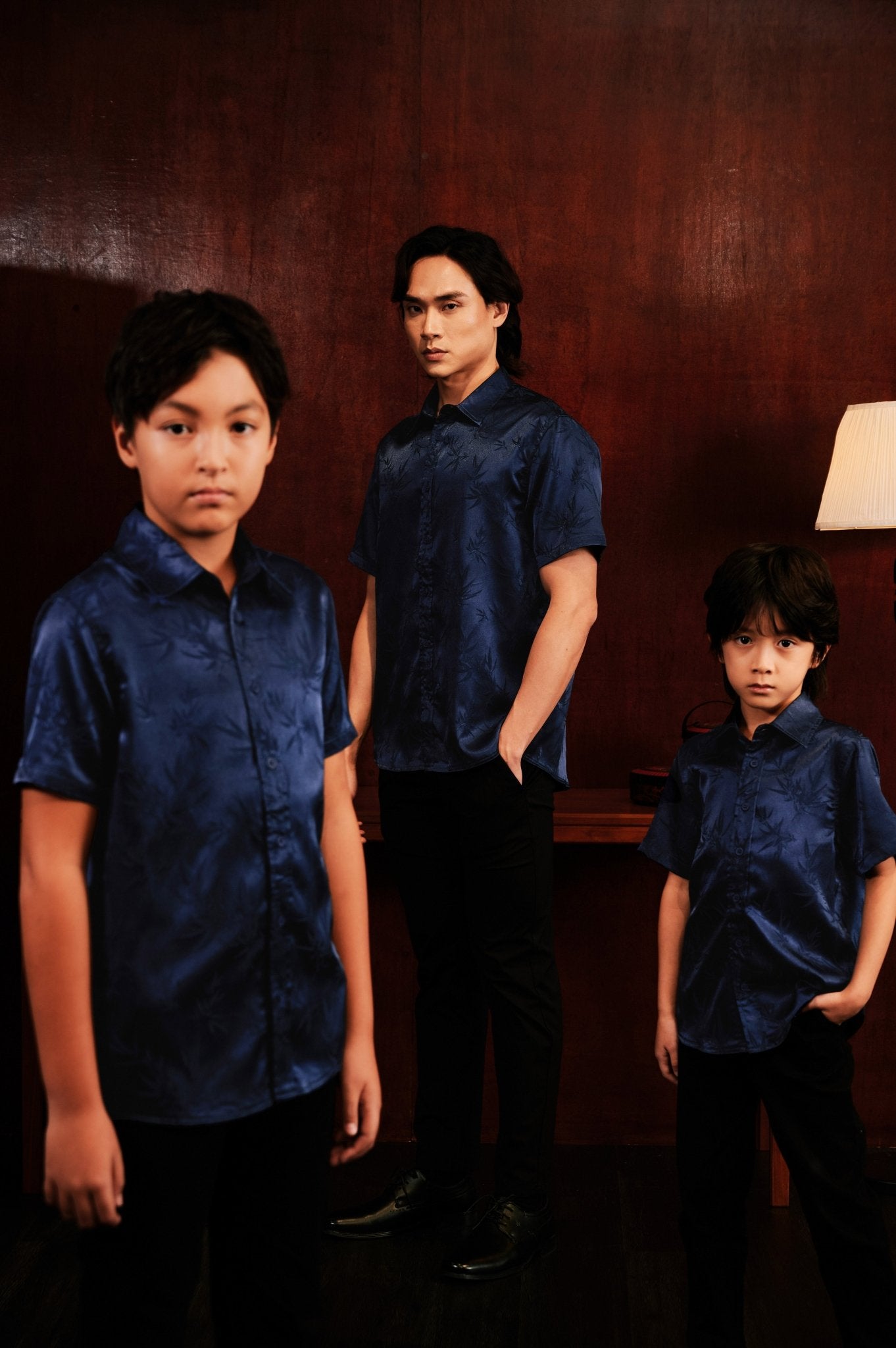 The Huā Collection Boy Holiday Shirt in 韵 Cadence Bamboo Navy - Umbi