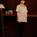 The Huā Collection Boy Holiday Shirt in 韵 Cadence Bamboo Sand - Umbi