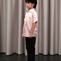 The Huā Collection Boy Holiday Shirt in 韵 Cadence Jacquard Pink - Umbi