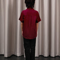 The Huā Collection Boy Holiday Shirt in Maroon - Umbi