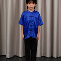 The Huā Collection Boy Short Sleeves Samfu in 韵 Cadence Bamboo Blue - Umbi