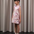 The Huā Collection Girl Sleeveless Cheongsam in 蕊 Blossom Jacquard Lilac - Umbi