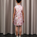 The Huā Collection Girl Sleeveless Cheongsam in 蕊 Blossom Jacquard Lilac - Umbi