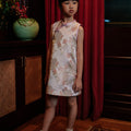 The Huā Collection Girl Sleeveless Cheongsam in 蕊 Blossom Jacquard Lilac - Umbi
