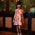 The Huā Collection Girl Sleeveless Cheongsam in 蕊 Blossom Jacquard Red - Umbi