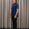 The Huā Collection Men Holiday Shirt in 韵 Cadence Bamboo Navy - Umbi