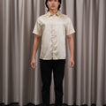The Huā Collection Men Holiday Shirt in 韵 Cadence Bamboo Sand - Umbi