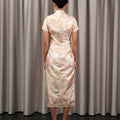 The Huā Collection Women Fitted Cheongsam in 蕊 Blossom Jacquard Gold - Umbi
