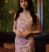 The Huā Collection Women Sleeveless Oriental Blouse in 熙 Luna Lily - Umbi