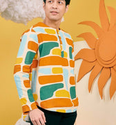 The Matahari Men Kurta Stonehenge Print - Umbi