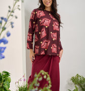 The Musim Collection Women Boxy Top Autumn Print - Umbi
