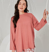 The Musim Collection Women Boxy Top Dusty Rose - Umbi