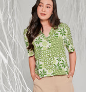 The Musim Collection Women Casual Top Borneo Print - Umbi
