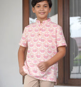 The Nikmat Collection Boy Short Sleeves Shirt Cupcake Print - Umbi