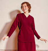 The Nostalgia Women Kebaya Top Maroon - Umbi