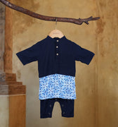 The Nusantara Collection Baby Baju Melayu 3 - in - 1 Navy Blue - Umbi