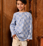 The Nusantara Collection Boy Long Sleeve Kurta Siang Print - Umbi