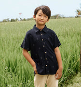 The Nusantara Collection Boy Sunday Shirt Malam Print - Umbi