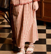 The Nusantara Collection Girl Instant Pareo Skirt Checked Red - Umbi