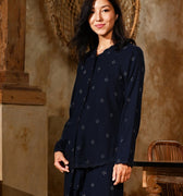 The Nusantara Collection Women Kebaya Top with Embroidery Malam Print - Umbi