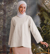 The Rimba Raya Women Pair Pockets Boxy Blouse Sand - Umbi