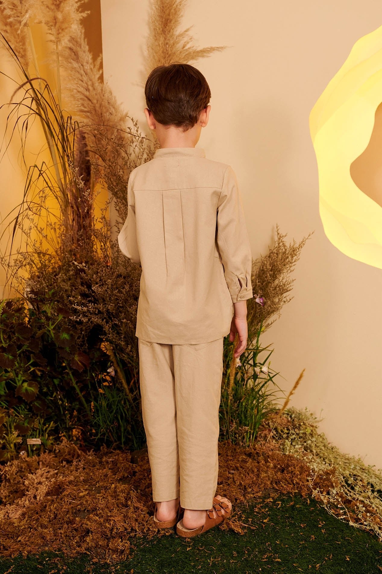 The Secret Garden Boy Baju Melayu Set Sand - Umbi