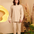The Secret Garden Men Baju Melayu Set Sand - Umbi